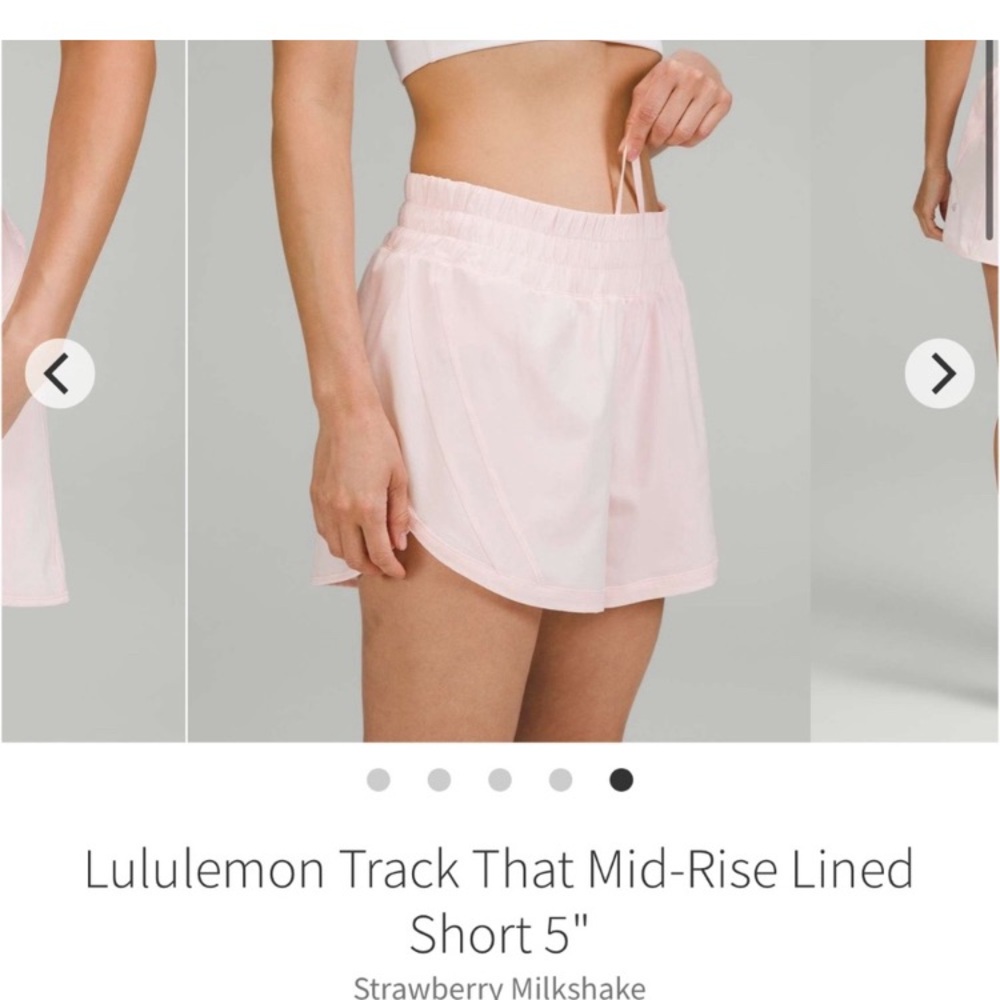 Lululemon Track The Mid-Rise Sz 10 Strawberry Milkshake